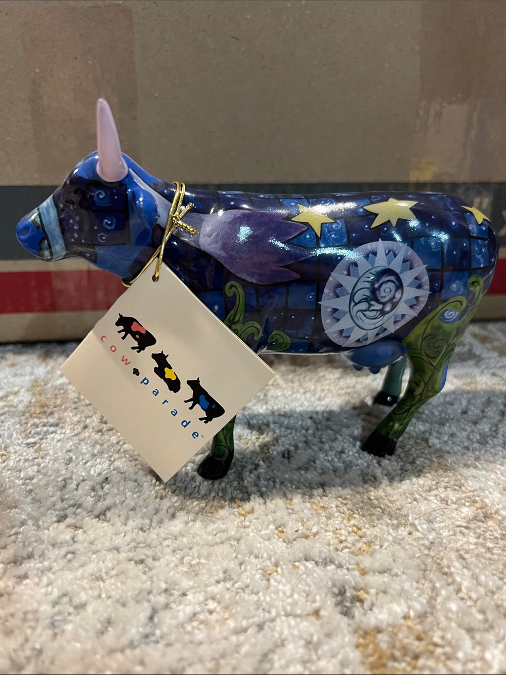 Cow parade infinity cow #9191 2001 ceramic z28